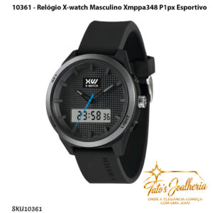 Relógio X-Watch Masculino Esportivo Analógico Digital Preto – XMPPA348 P1PX